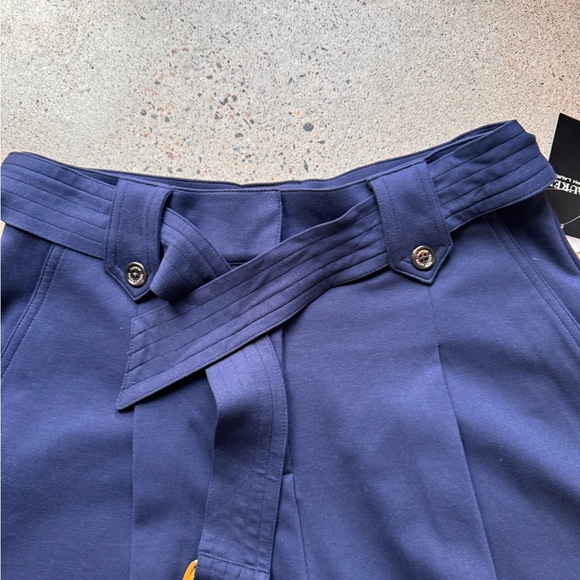 Lauren Ralph Lauren Cropped Pleated Wide Leg Trousers  Sz MEDIUM With Bel… - Picture 9 of 16